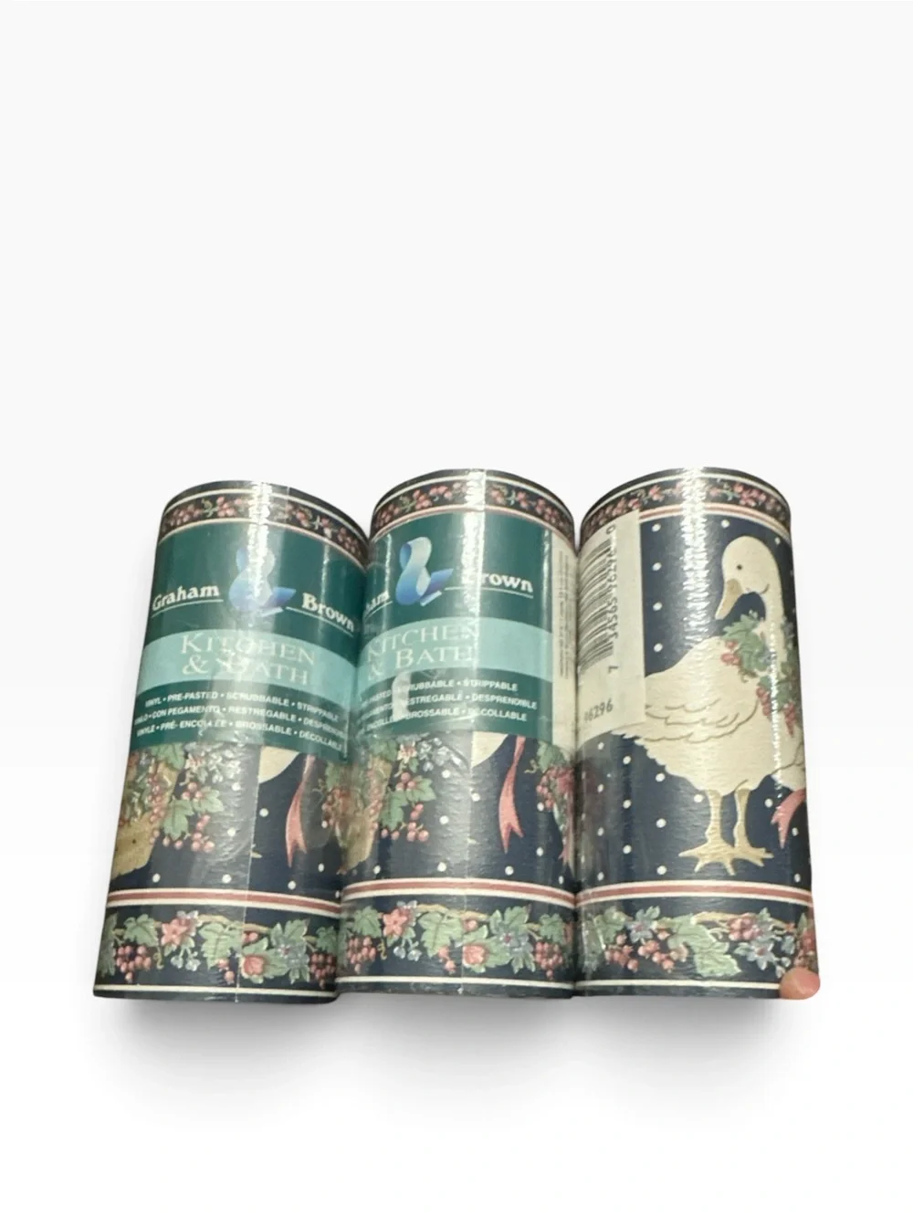 Vintage 80’s /90’s Farmhouse Country Cottage Floral Goose Wallpaper Border Trim